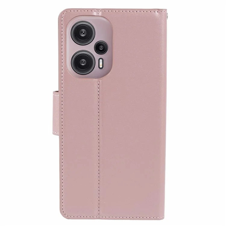 HANMAN Mill Series for Xiaomi Redmi Note 12 Turbo / Poco F5 5G Case PU Leather Wallet Shockproof Shell