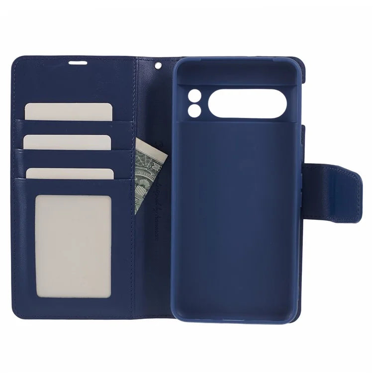 HANMAN Mill Series for Google Pixel 8 Pro Case PU Leather Stand Magnetic Phone Cover