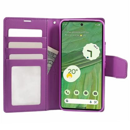 HANMAN Mill Series for Google Pixel 8 Pro Case PU Leather Stand Magnetic Phone Cover