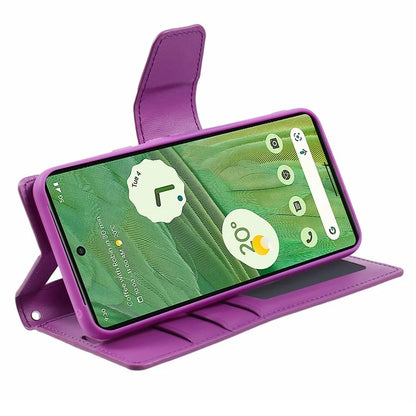 HANMAN Mill Series for Google Pixel 8 Pro Case PU Leather Stand Magnetic Phone Cover