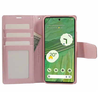 HANMAN Mill Series for Google Pixel 8 Pro Case PU Leather Stand Magnetic Phone Cover
