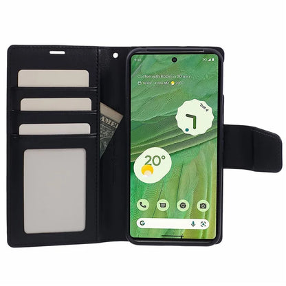 HANMAN Mill Series for Google Pixel 8 Pro Case PU Leather Stand Magnetic Phone Cover