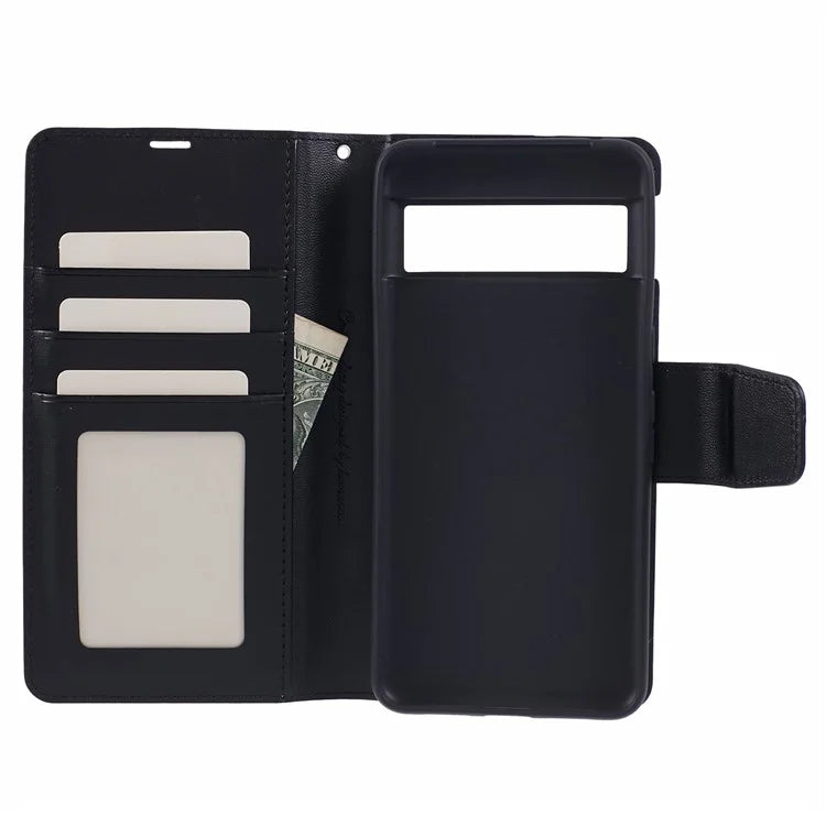 HANMAN Mill Series for Google Pixel 8 Pro Case PU Leather Stand Magnetic Phone Cover