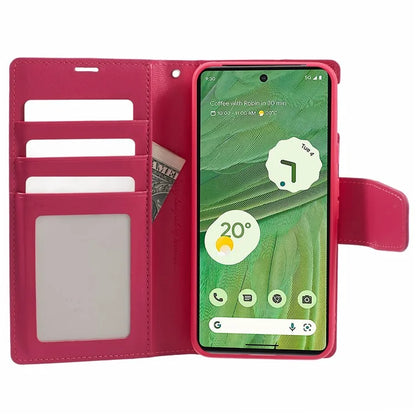 HANMAN Mill Series for Google Pixel 8 Pro Case PU Leather Stand Magnetic Phone Cover