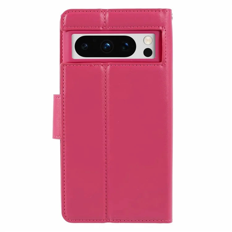 HANMAN Mill Series for Google Pixel 8 Pro Case PU Leather Stand Magnetic Phone Cover