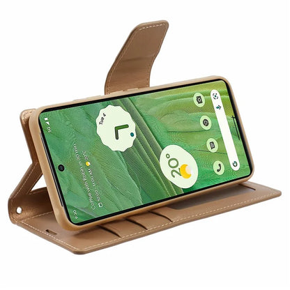 HANMAN Mill Series for Google Pixel 8 Pro Case PU Leather Stand Magnetic Phone Cover