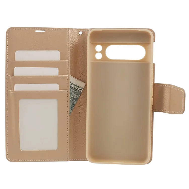 HANMAN Mill Series for Google Pixel 8 Pro Case PU Leather Stand Magnetic Phone Cover