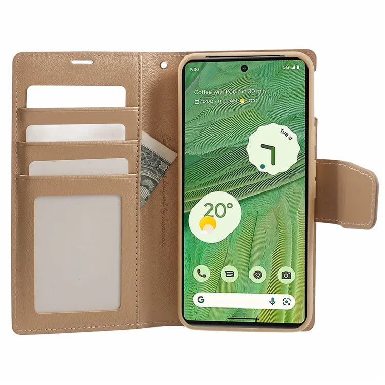 HANMAN Mill Series for Google Pixel 7 Pro 5G Case Wallet PU Leather Phone Cover