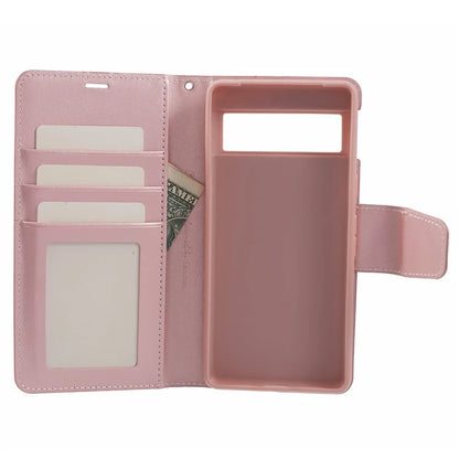 HANMAN Mill Series for Google Pixel 7a Case Anti-drop Wallet PU Leather Phone Cover