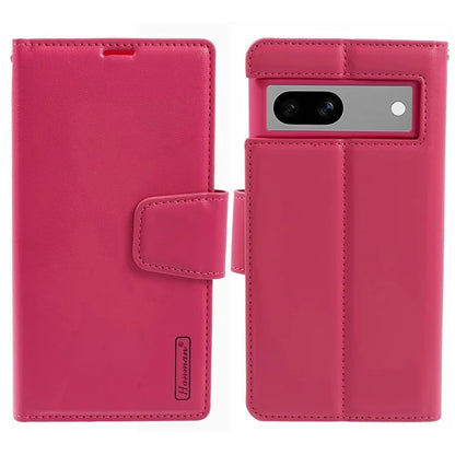 HANMAN Mill Series for Google Pixel 7a Case Anti-drop Wallet PU Leather Phone Cover