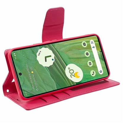 HANMAN Mill Series for Google Pixel 7a Case Anti-drop Wallet PU Leather Phone Cover