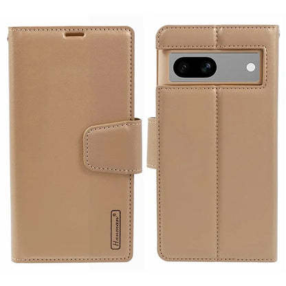 HANMAN Mill Series for Google Pixel 7a Case Anti-drop Wallet PU Leather Phone Cover