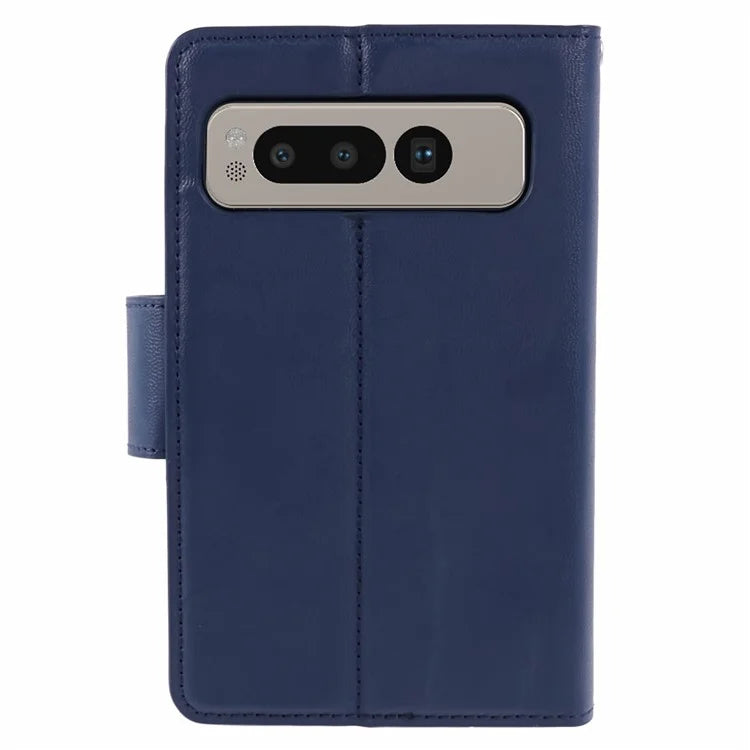HANMAN Mill Series for Google Pixel Fold Case PU Leather Magnetic Flip Folio Phone Cover