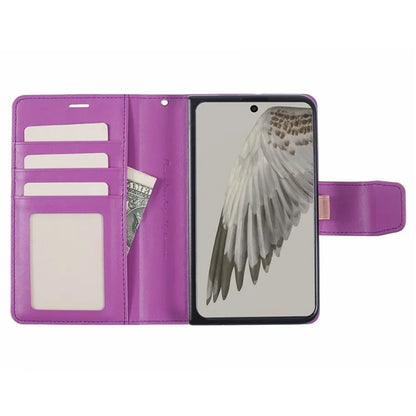 HANMAN Mill Series for Google Pixel Fold Case PU Leather Magnetic Flip Folio Phone Cover