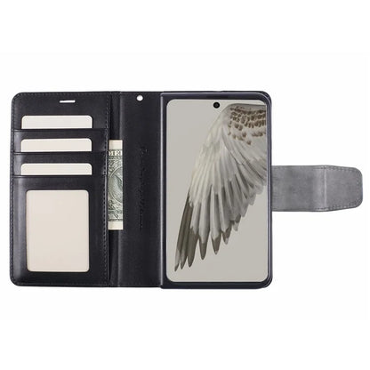 HANMAN Mill Series for Google Pixel Fold Case PU Leather Magnetic Flip Folio Phone Cover
