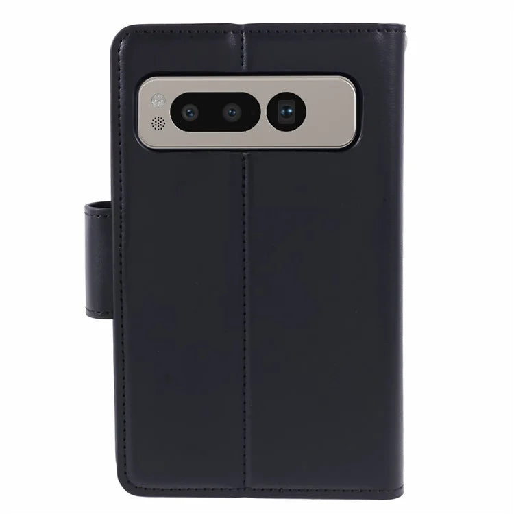HANMAN Mill Series for Google Pixel Fold Case PU Leather Magnetic Flip Folio Phone Cover