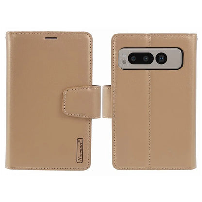 HANMAN Mill Series for Google Pixel Fold Case PU Leather Magnetic Flip Folio Phone Cover