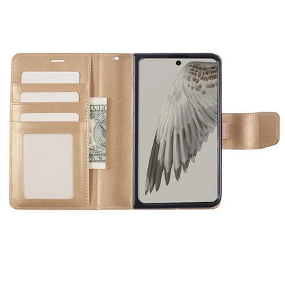 HANMAN Mill Series for Google Pixel Fold Case PU Leather Magnetic Flip Folio Phone Cover