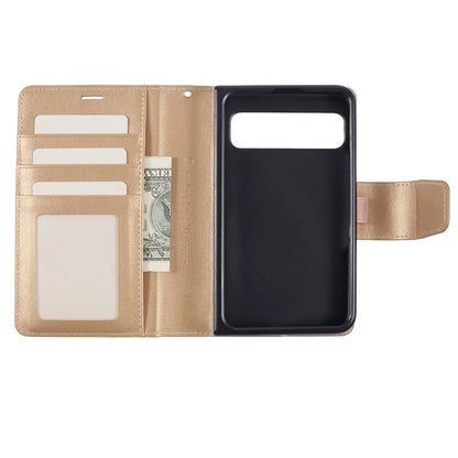 HANMAN Mill Series for Google Pixel Fold Case PU Leather Magnetic Flip Folio Phone Cover