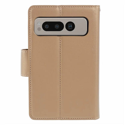 HANMAN Mill Series for Google Pixel Fold Case PU Leather Magnetic Flip Folio Phone Cover