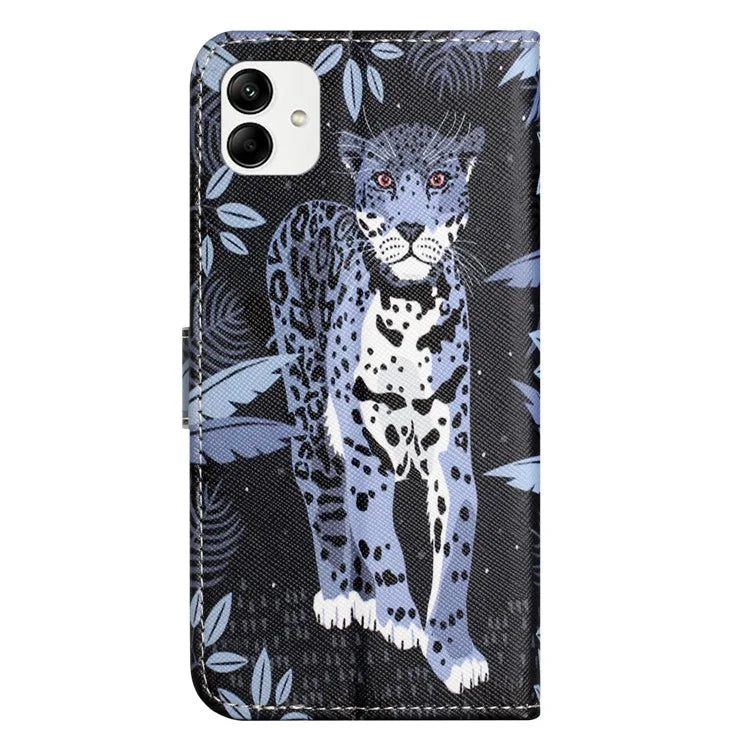 For Motorola Moto G54 5G Case Pattern Printing Anti-Drop PU Wallet Phone Case with Strap