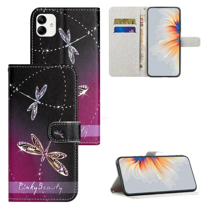 For Motorola Moto G54 5G Case Pattern Printing Anti-Drop PU Wallet Phone Case with Strap