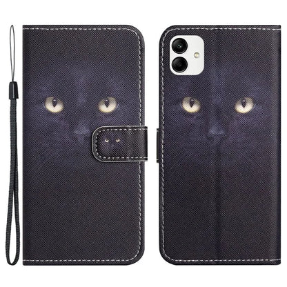 For Motorola Moto G54 5G Case Pattern Printing Anti-Drop PU Wallet Phone Case with Strap