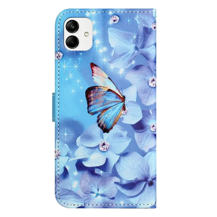 For Motorola Moto G54 5G Case Pattern Printing Anti-Drop PU Wallet Phone Case with Strap