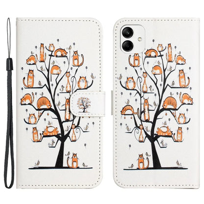 For Motorola Moto G54 5G Case Pattern Printing Anti-Drop PU Wallet Phone Case with Strap
