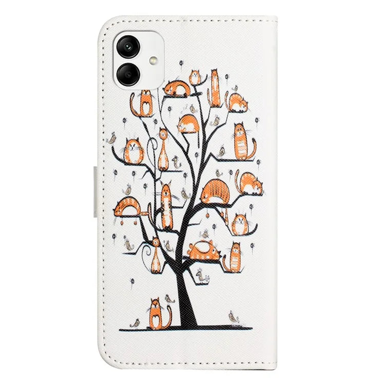 For Motorola Moto G54 5G Case Pattern Printing Anti-Drop PU Wallet Phone Case with Strap