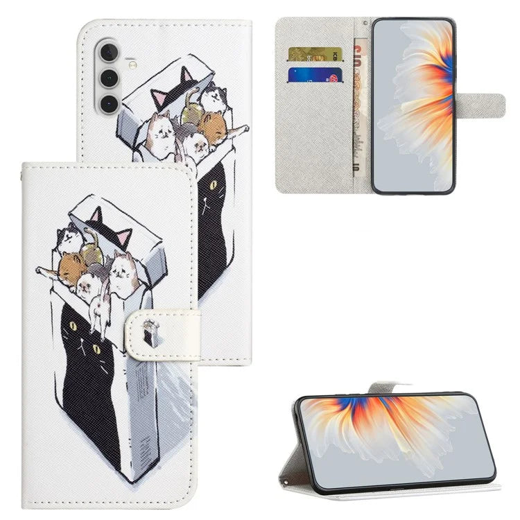 For Samsung Galaxy A05s 4G Wallet Phone Case Pattern Printing Anti-Scratch PU Leather Flip Cover