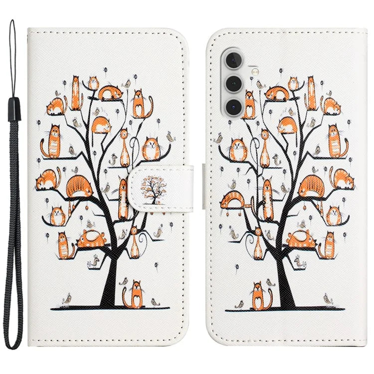 For Samsung Galaxy A05s 4G Wallet Phone Case Pattern Printing Anti-Scratch PU Leather Flip Cover