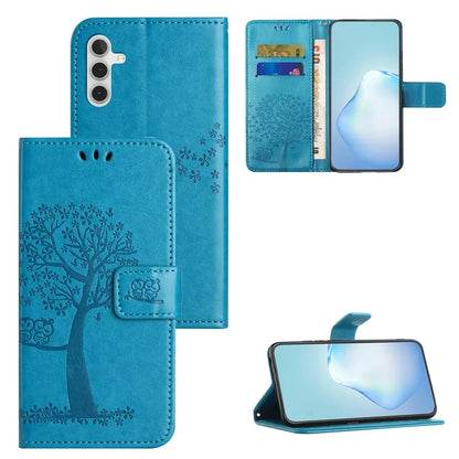 For Samsung Galaxy A05s 4G Cover Owl Tree Pattern Leather Wallet Phone Case