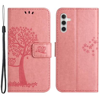 For Samsung Galaxy A05s 4G Cover Owl Tree Pattern Leather Wallet Phone Case
