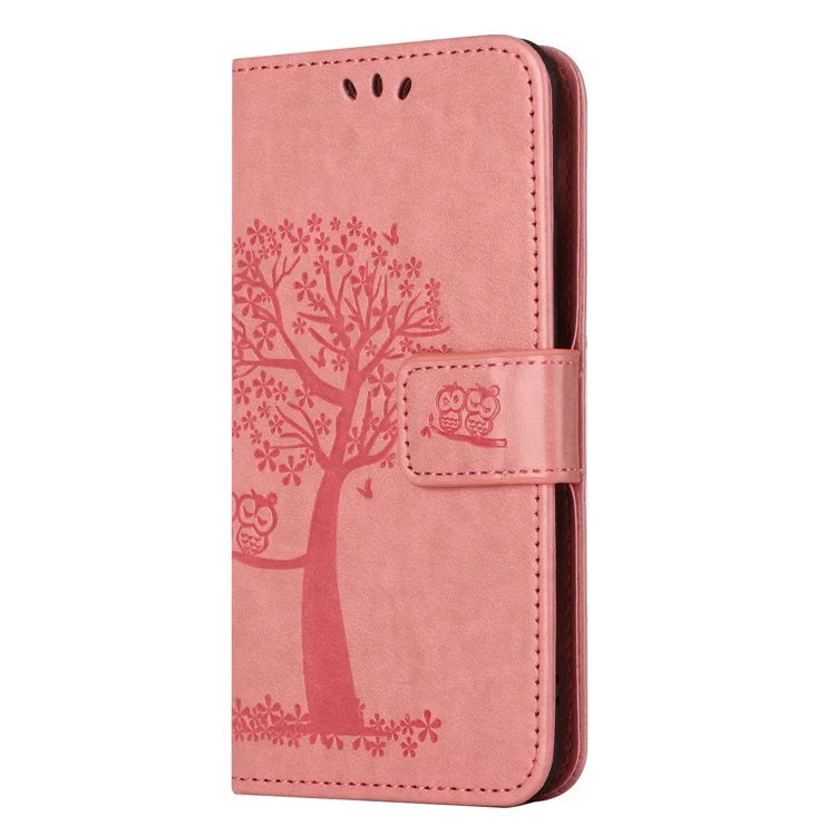 For Samsung Galaxy A05s 4G Cover Owl Tree Pattern Leather Wallet Phone Case