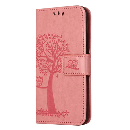 For Samsung Galaxy A05s 4G Cover Owl Tree Pattern Leather Wallet Phone Case