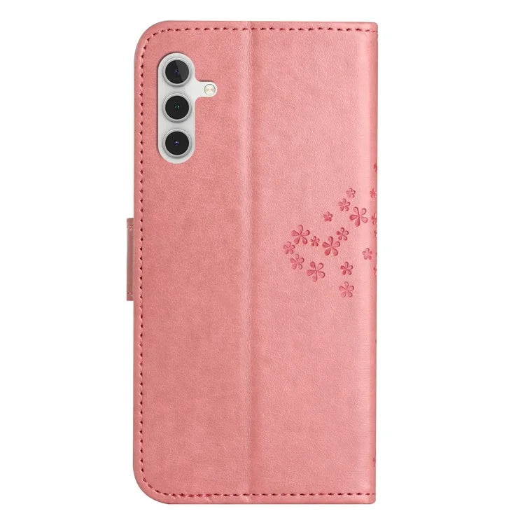 For Samsung Galaxy A05s 4G Cover Owl Tree Pattern Leather Wallet Phone Case