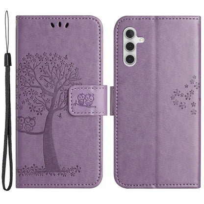 For Samsung Galaxy A05s 4G Cover Owl Tree Pattern Leather Wallet Phone Case