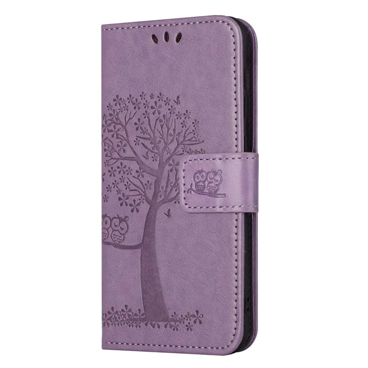 For Samsung Galaxy A05s 4G Cover Owl Tree Pattern Leather Wallet Phone Case