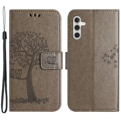 For Samsung Galaxy A05s 4G Cover Owl Tree Pattern Leather Wallet Phone Case