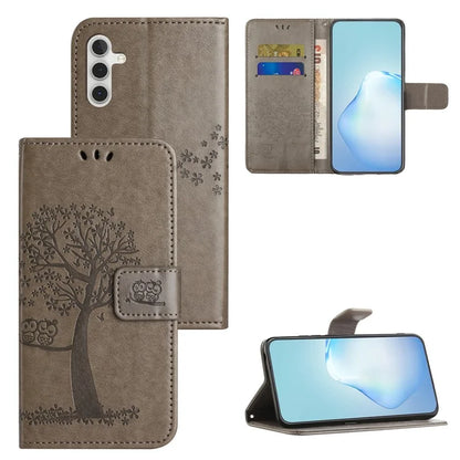 For Samsung Galaxy A05s 4G Cover Owl Tree Pattern Leather Wallet Phone Case