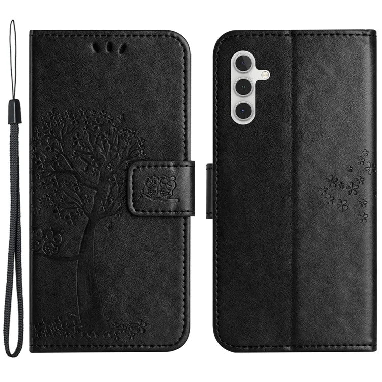 For Samsung Galaxy A05s 4G Cover Owl Tree Pattern Leather Wallet Phone Case