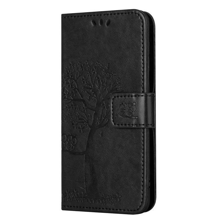 For Samsung Galaxy A05s 4G Cover Owl Tree Pattern Leather Wallet Phone Case