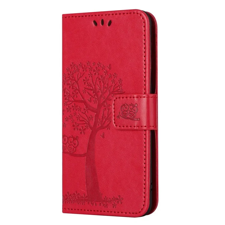 For Samsung Galaxy A05s 4G Cover Owl Tree Pattern Leather Wallet Phone Case