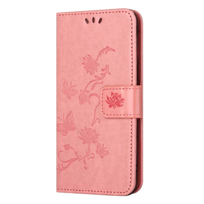 For Samsung Galaxy A05s 4G Case Butterfly Flower Imprinted Anti-drop Leather Phone Cover