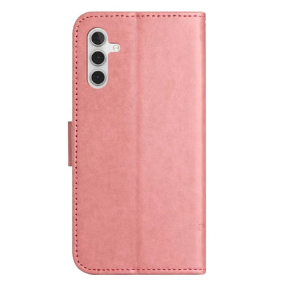 For Samsung Galaxy A05s 4G Case Butterfly Flower Imprinted Anti-drop Leather Phone Cover
