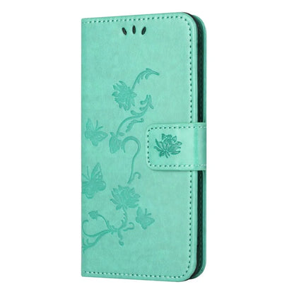 For Samsung Galaxy A05s 4G Case Butterfly Flower Imprinted Anti-drop Leather Phone Cover