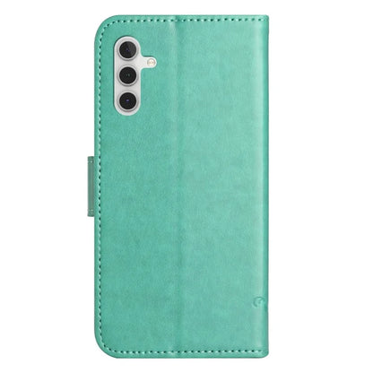 For Samsung Galaxy A05s 4G Case Butterfly Flower Imprinted Anti-drop Leather Phone Cover