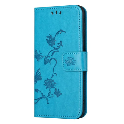 For Samsung Galaxy A05s 4G Case Butterfly Flower Imprinted Anti-drop Leather Phone Cover