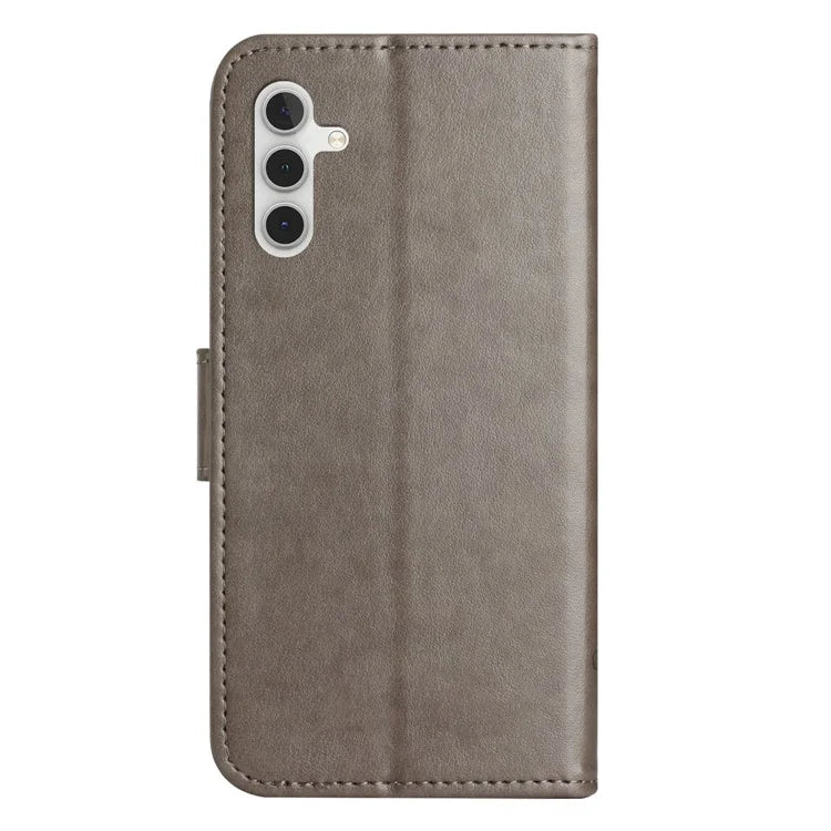 For Samsung Galaxy A05s 4G Case Butterfly Flower Imprinted Anti-drop Leather Phone Cover